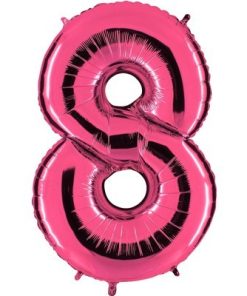 Pink Number 8 Foil Balloons