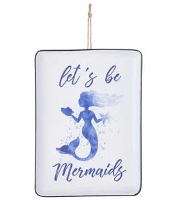 Let’s Be Mermaids 9″ x 12″ Enamel Tray Plaque