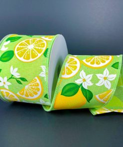 Green Lemon Ribbon – 2.5″ x 10 yards