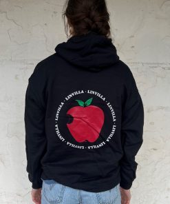 Vintage Apple Bite Hoodie – Black