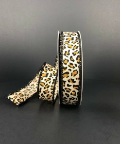 Petite Leopard Print Ribbon – 7/8″ x 10 yards