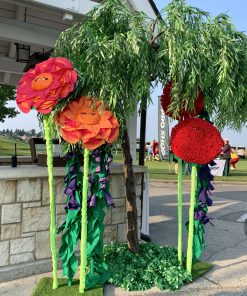 Giant Colorful Flowers with Faces