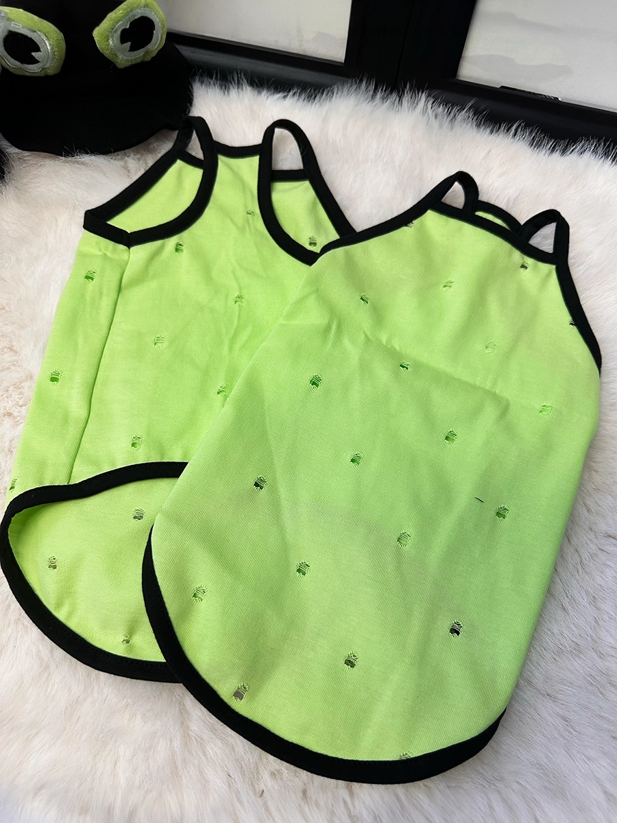 Green Hollow Tank Top with Frog Hat - Image 3