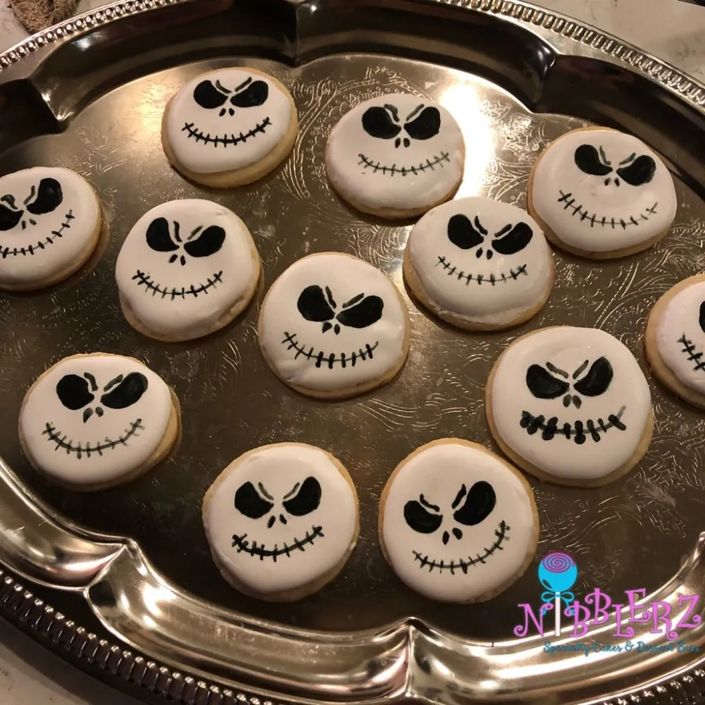 Jack Skellington Round Iced Cookies, Nightmare Before Christmas - Image 2