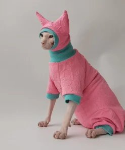 Pink Onesie for Sphynx