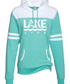 Lake Life Women’s Seaglass Anchor Varsity Fleece Hoodie