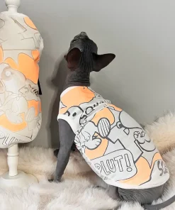 Snoopy Orange Tank Tops for Sphynx