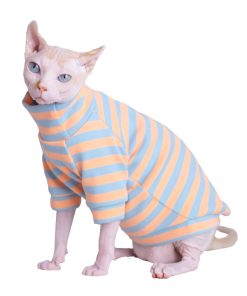 Sphynx Cat Clothes Stripes-Breathable Shirt for Cat