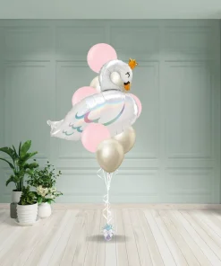 Large Crowned Swan Balloon Bouquet | Gift Package