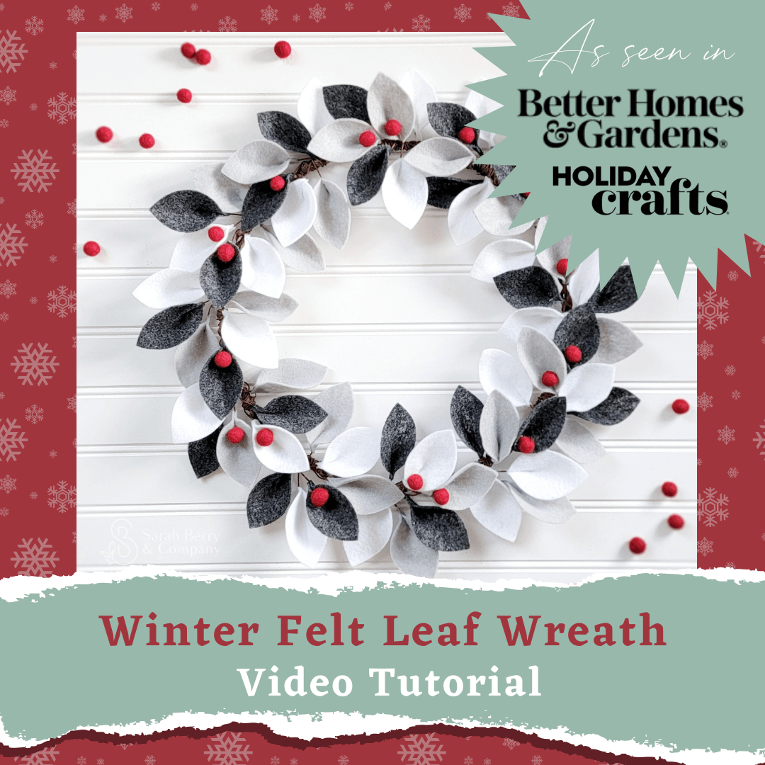 Winter Felt Wreath Video Tutorial